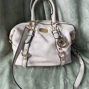 Michael Kors White Leather Satchel